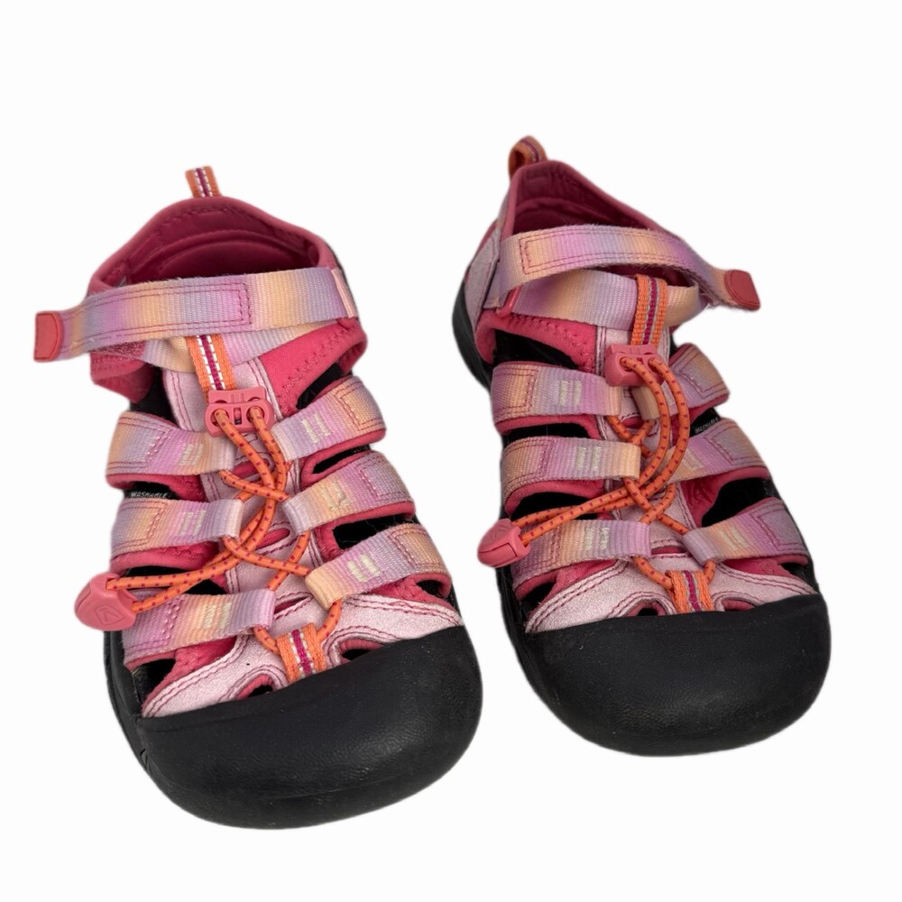KEEN Newport H2 Youth Sandals Pink Coral Hiking Drawstring Kid's Size 4
